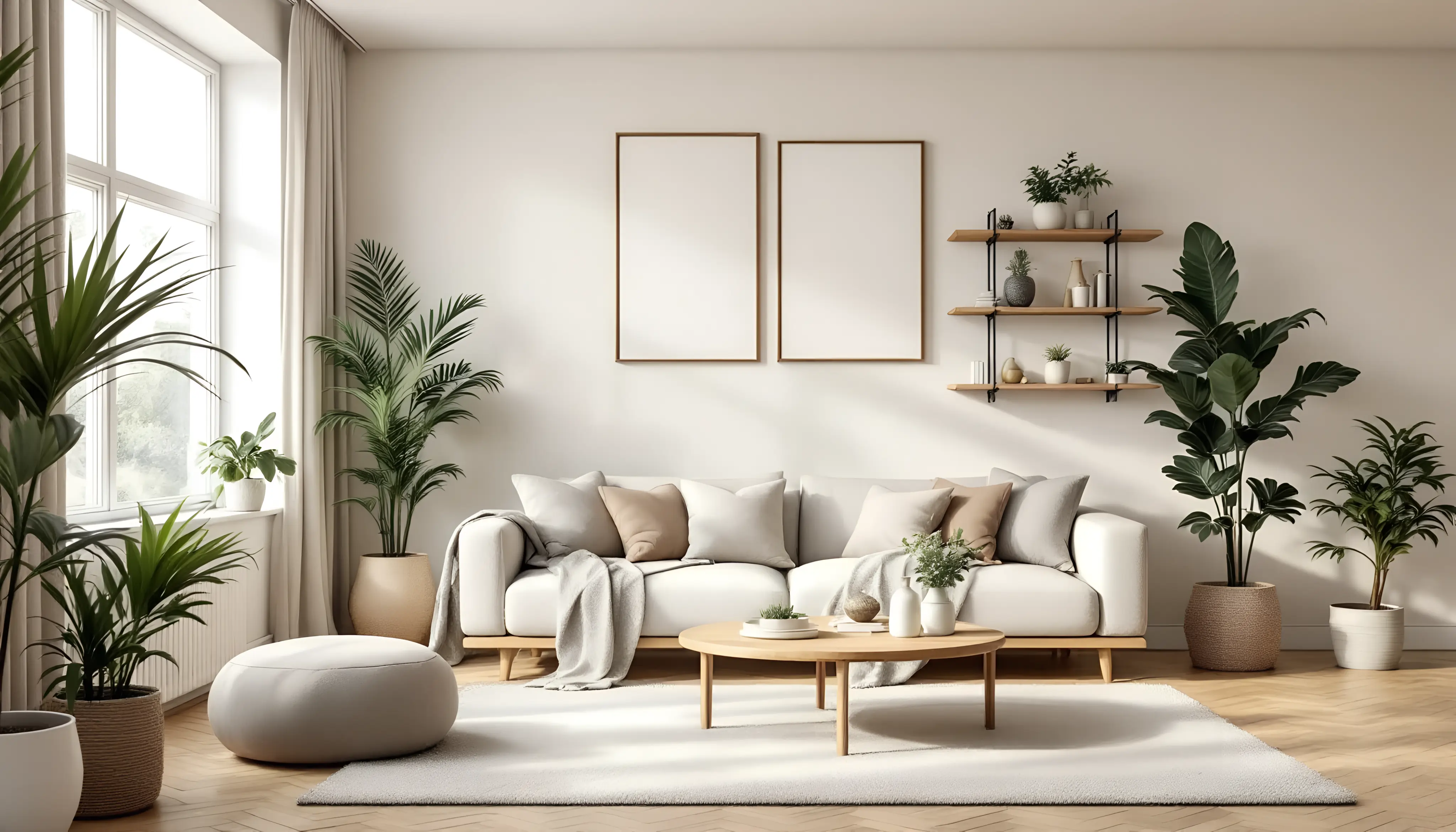 Organized and peaceful living room with modern minimalist decor - PureOrder Chicagoland Home Organizing
